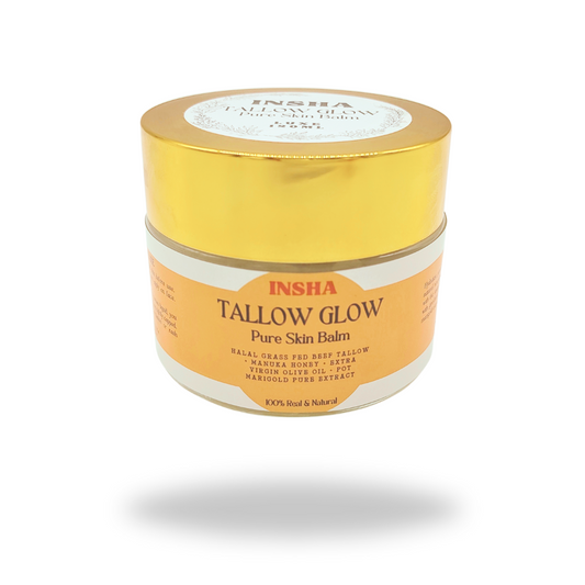 INSHA TALLOW GLOW™ Pure Skin Care Balm Cream for Face + Body Men and Woman | Highly Nourishing and Enriching | 100% Halal & Natural