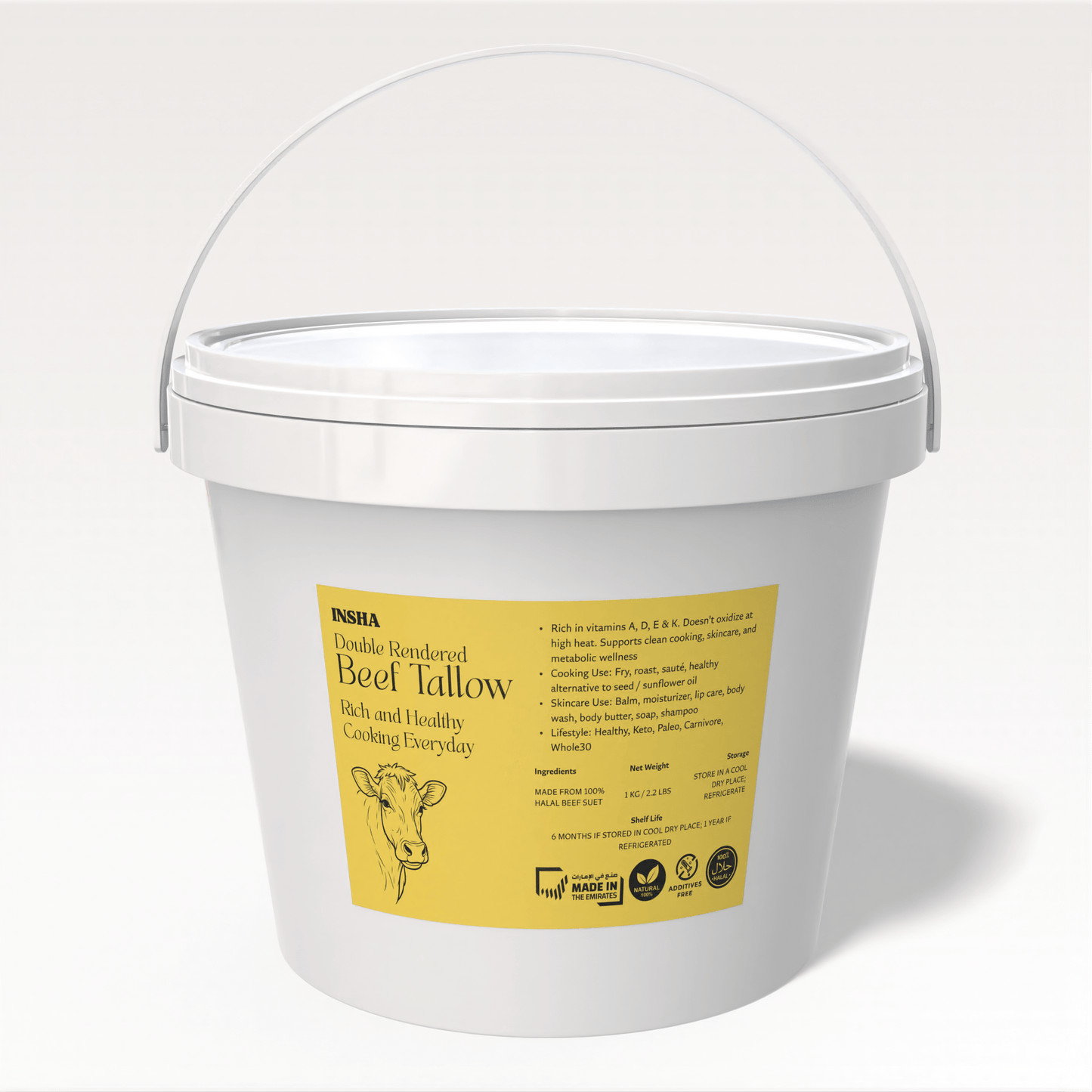 Double Rendered Halal Beef Tallow | INSHA