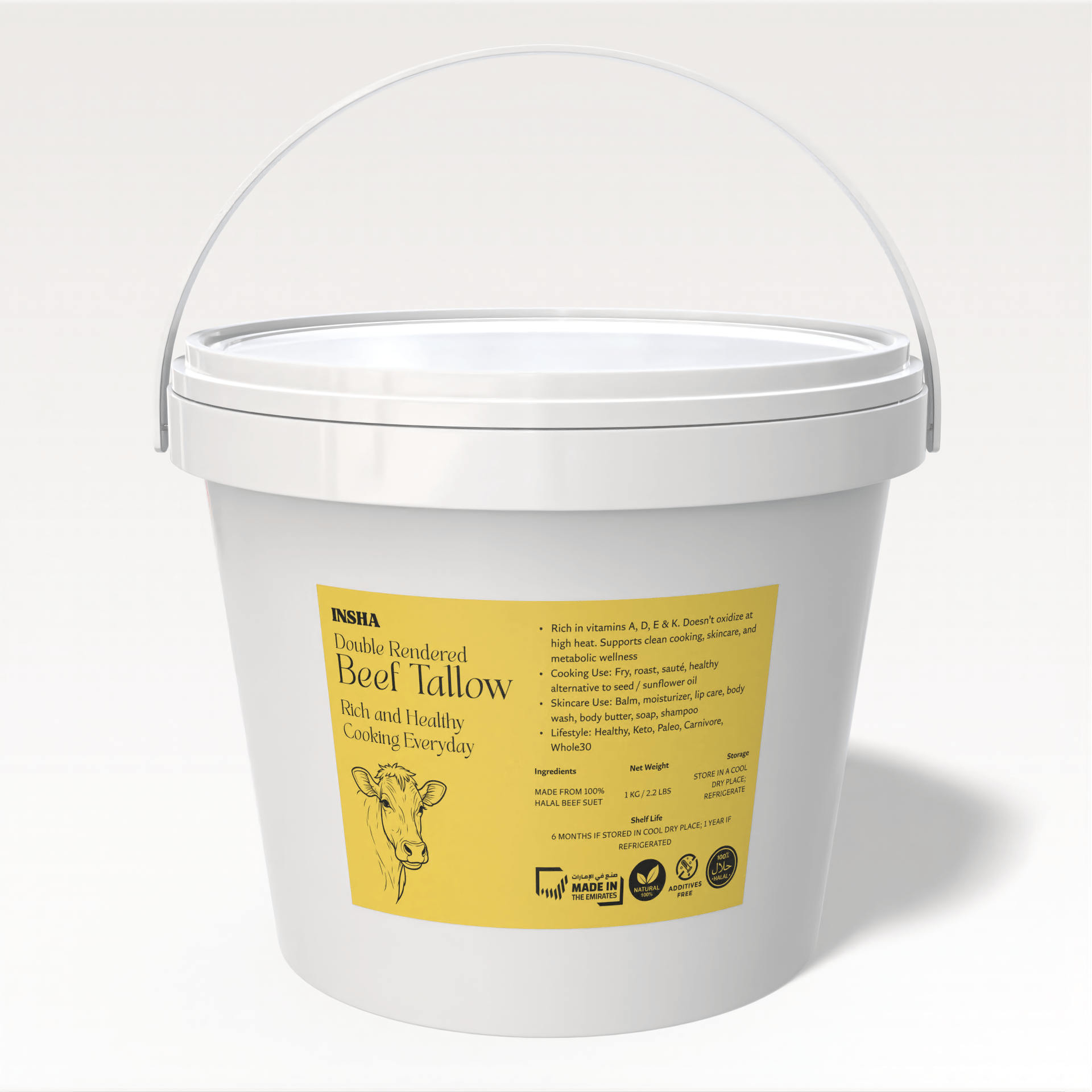 Double Rendered Halal Beef Tallow | INSHA